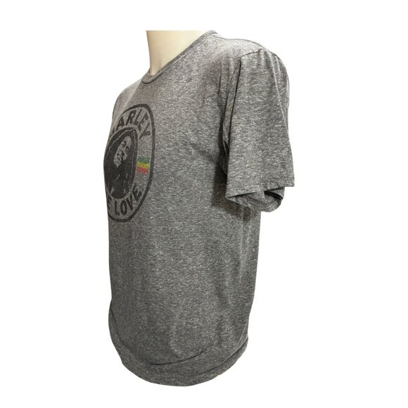 Bob Marley One Love Zion Rootswear Gray T-shirt - Picture 4 of 6